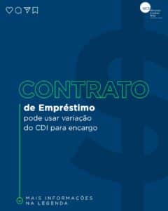 Contrato de empréstimo pode usar variação do CDI para encargo